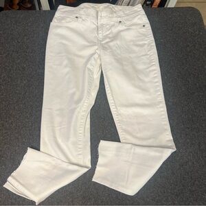 Limited Denim 917 skinny leg white jeans.